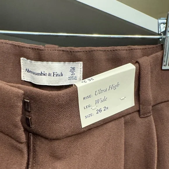 Abercrombie & Fitch Brown Wide Leg Pants - Picture 2 of 2